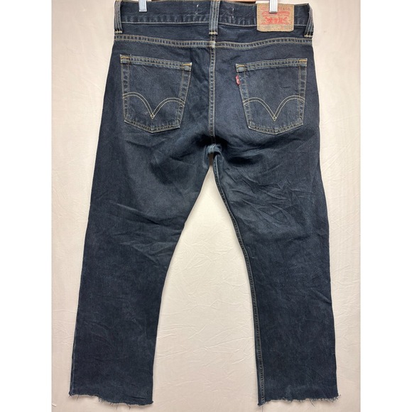 Levi's 512 Jeans Mens Blue Denim Bootcut Leg Button Fly 5-Pocket 34x31 Rare - Picture 2 of 11
